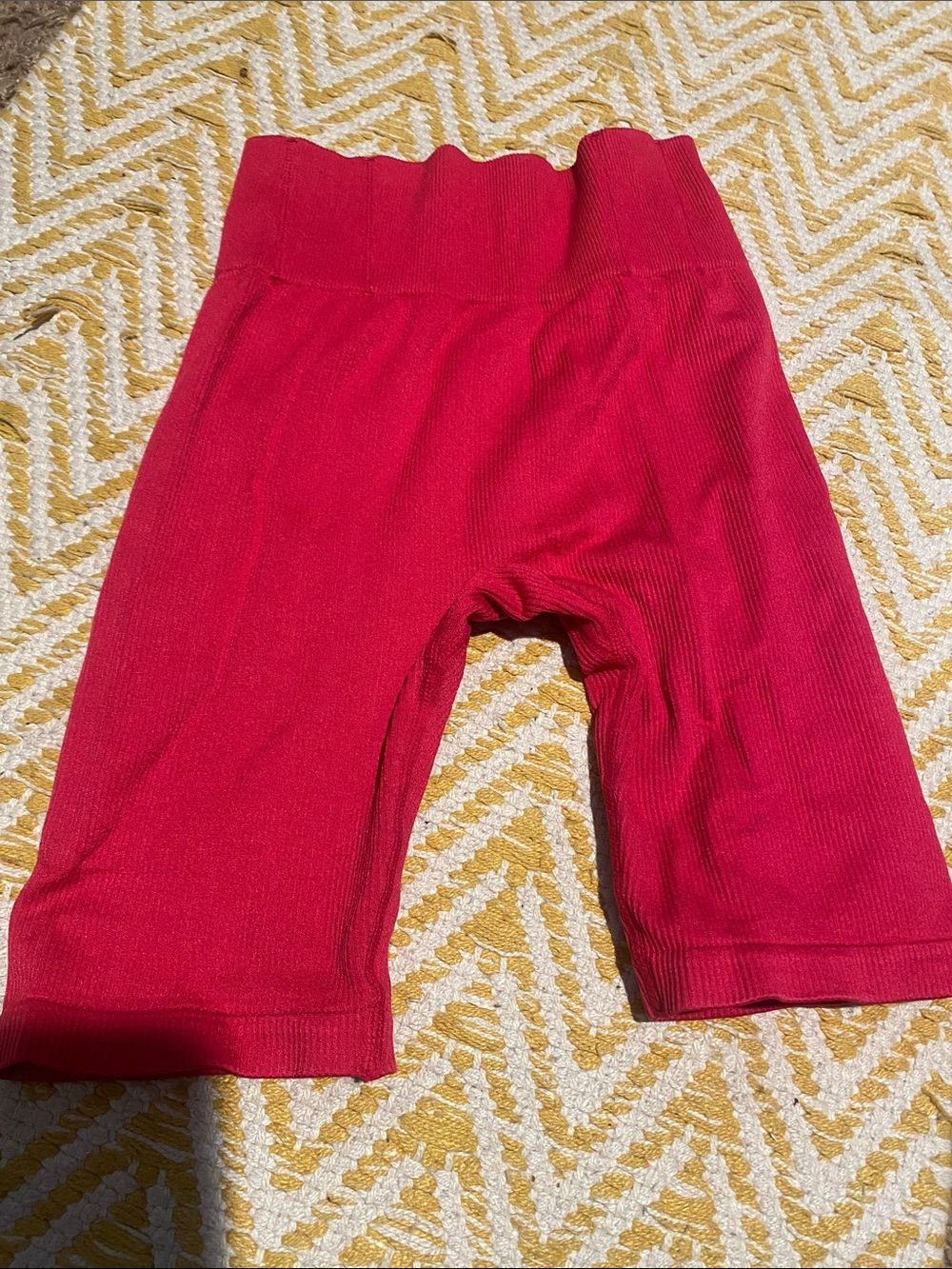 90 Degree by Reflex Girls Hot Pink Ribbed Bike Shorts EUC